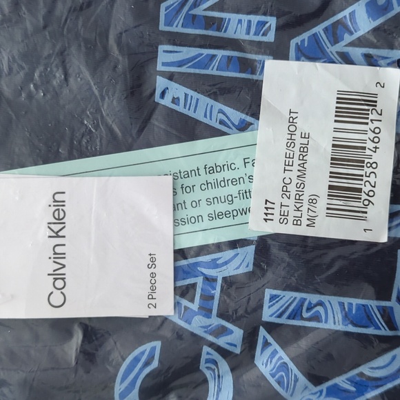 Calvin Klein 2 Piece Sleepwear Top & Bottom Pajama Set Pj- M(7/8) - Picture 3 of 4